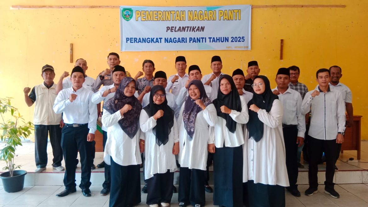 Pelantikan dan Pengambilan Sumpah Perangkat Nagari Panti Tahun Anggaran 2025.