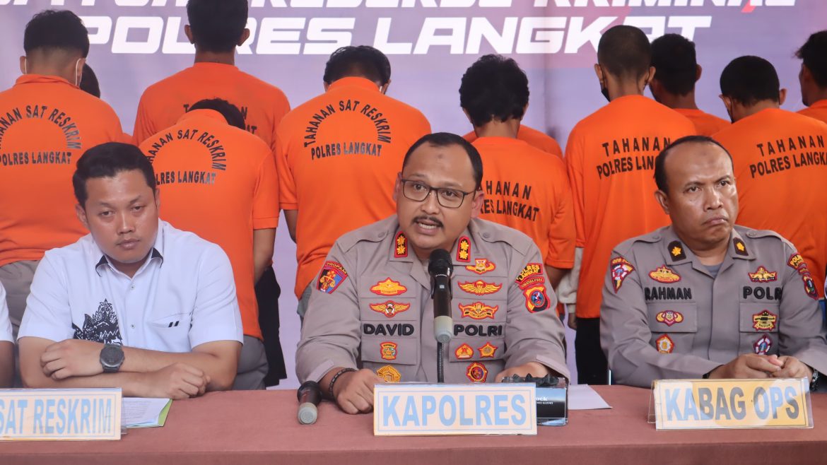 Polres Langkat Ungkap 8 Kasus Curanmor dan Penadahan Selama Operasi “Kancil Toba 2025.