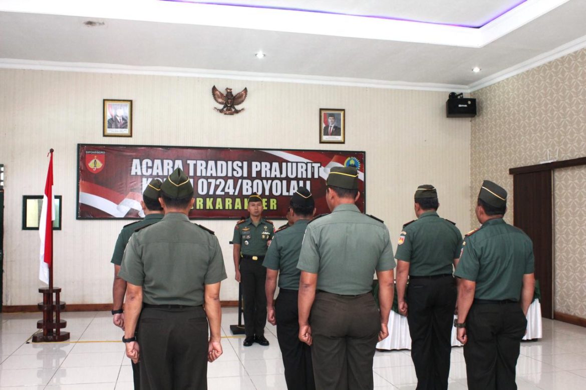 Dandim 0724/Boyolali Lepas Perwira dengan Penuh Kehormatan dan Kekeluargaan