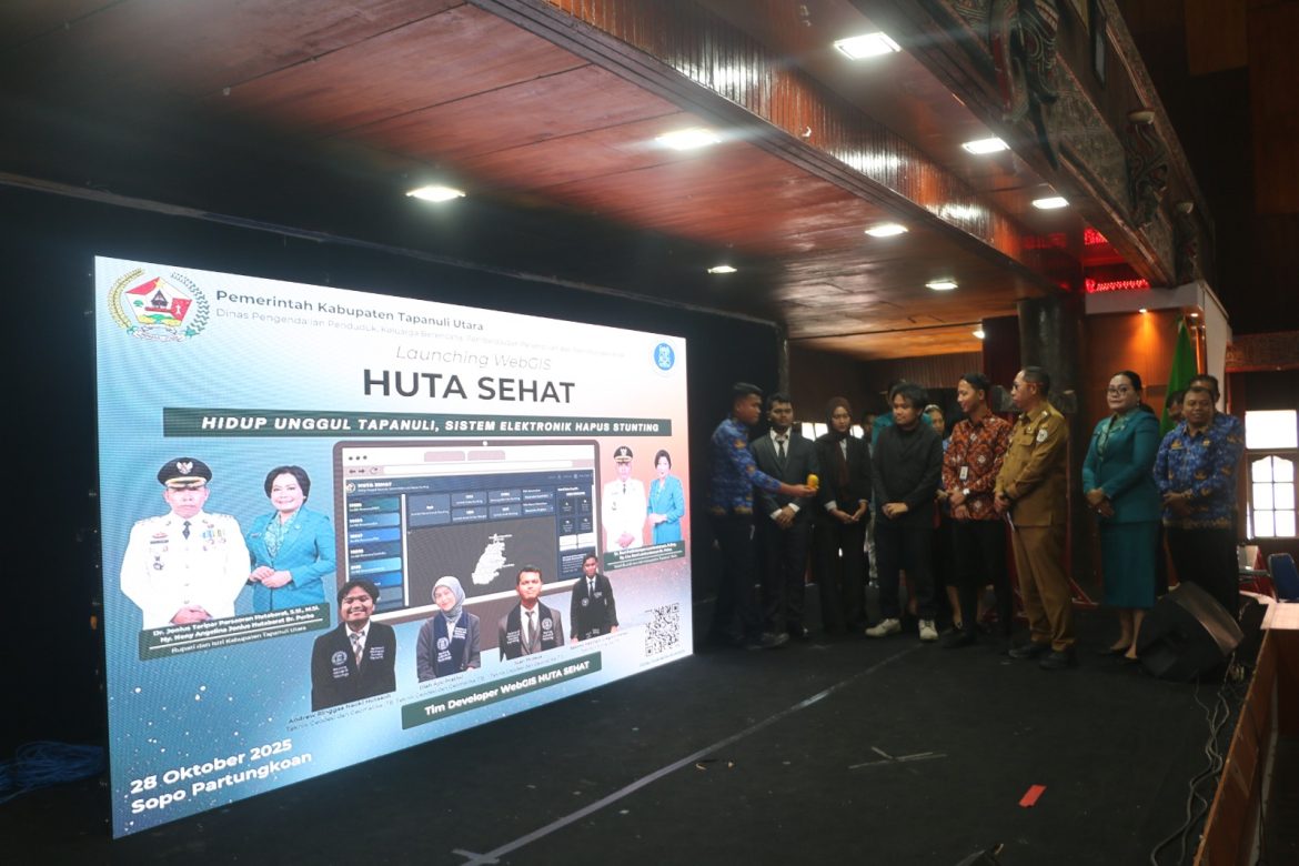 Bupati Taput Launching Aplikasi ‘HUTA SEHAT’ sebagai Inovasi Digital Upaya Perepatan Penurunan Stunting