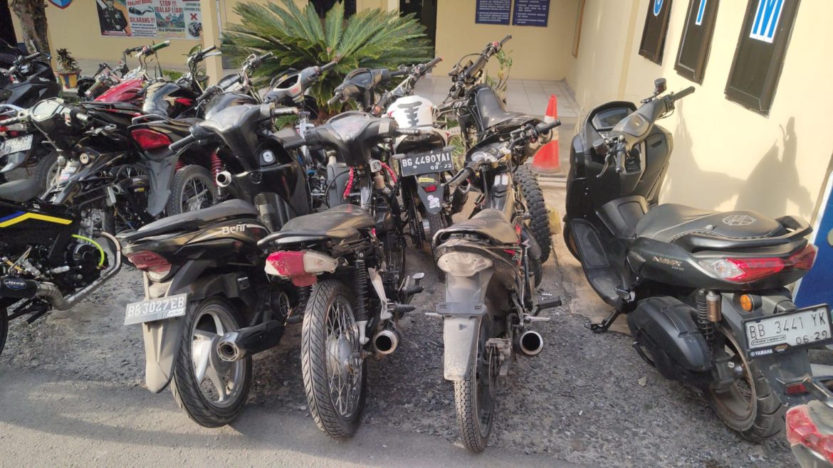 Satlantas Polres Toba Kembali Berhasil Amankan 11 Sepeda Motor Knalpot Racing