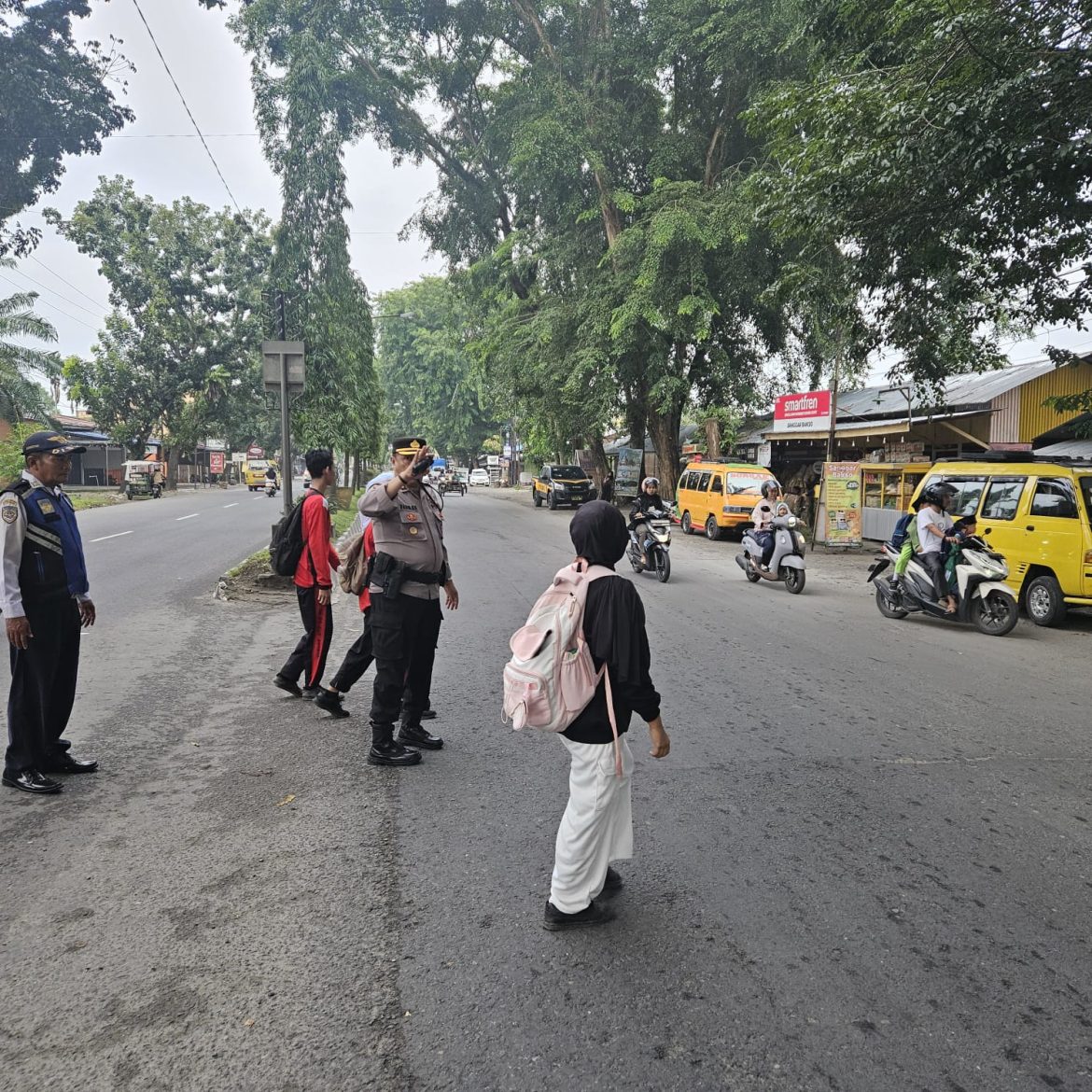 Polres Langkat Laksanakan Pos Padat Pagi Upaya Ciptakan Kamseltibcarlanta
