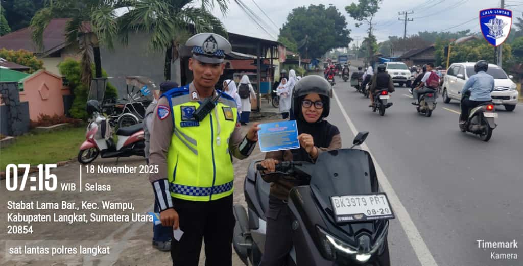 Polres Langkat Gencarkan Sosialisasi Operasi Zebra Toba 2025
