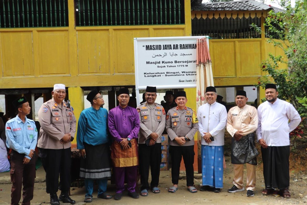 Waka Polres Langkat Hadiri Peringatan 250 Tahun Masjid Jaya Ar-Rahman, Masjid Tertua di Sumatera Utara.