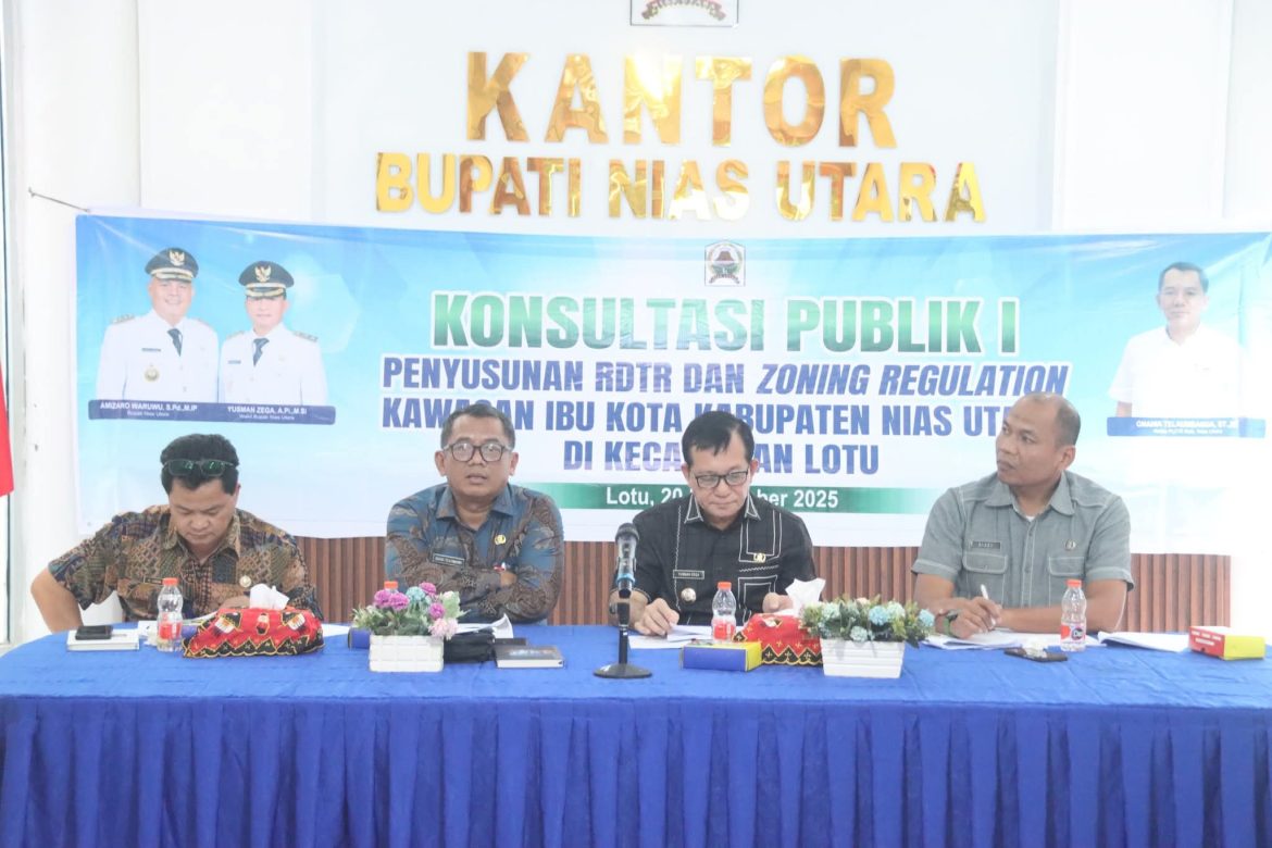 Konsultasi Publik I Penyusunan RDTR dan Zoning Regulation Kawasan Ibu Kota Kabupaten Nias Utara