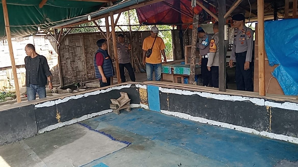 Polsek Rambutan Tutup Lokasi Diduga Perjudian di Pinang Mancung