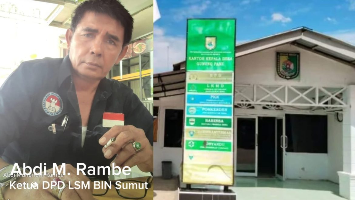 Ketua DPD LSM BIN Desak Mendes PDTT Copot Kades Gunung Pane