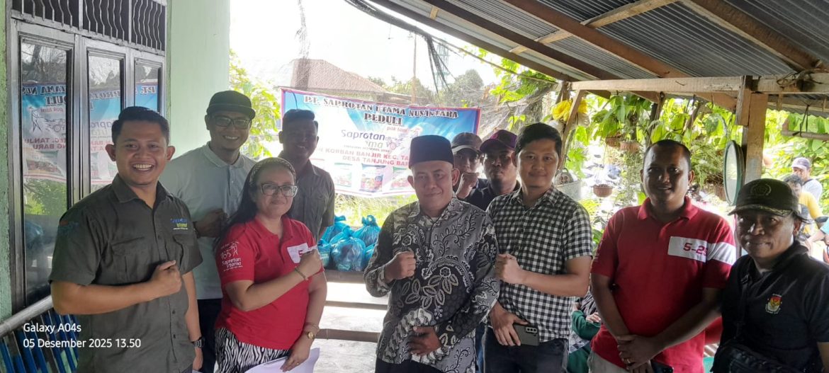 Saprotan Utama Salurkan Bantuan untuk Korban Banjir Tanjung Baru