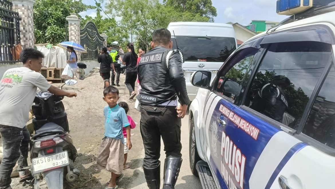 Satlantas Polres Langkat Amankan Jalur dan Arus Lalu Lintas Kunjungan Presiden RI.