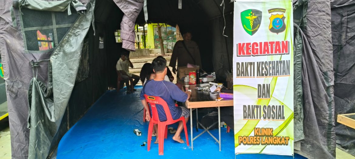 Kapolres Langkat Pastikan Pelayanan Kesehatan Optimal bagi Pengungsi Banjir di Tanjung Pura