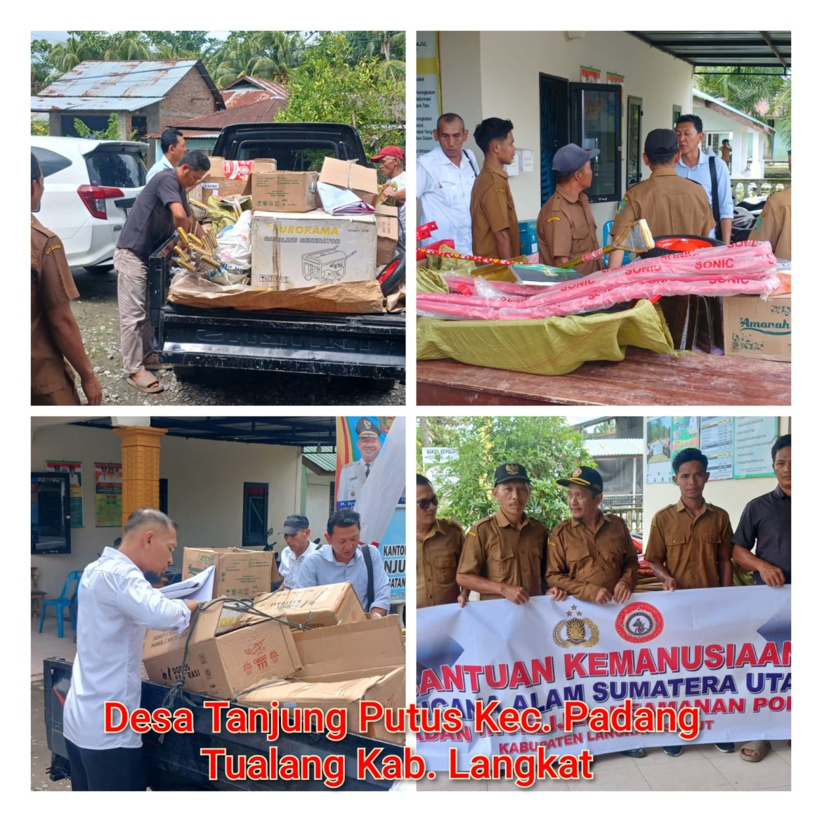 Baintelkam Polri Salurkan Bantuan Sosial bagi Korban Banjir di Wilayah Polres Langkat.
