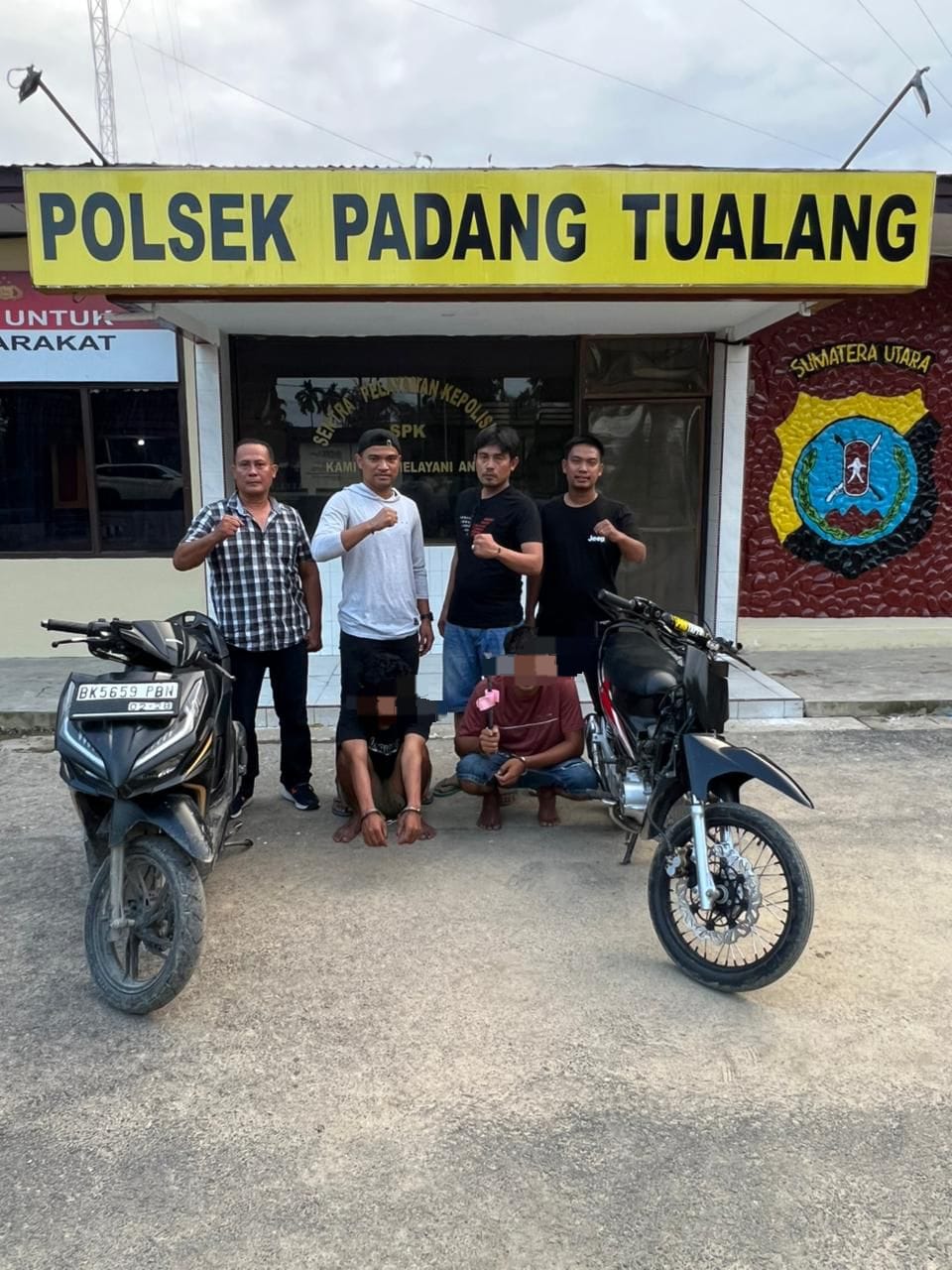 Polsek Padang Tualang Ungkap Kasus Pencurian Sepeda Motor, Dua Pelaku Diamankan.