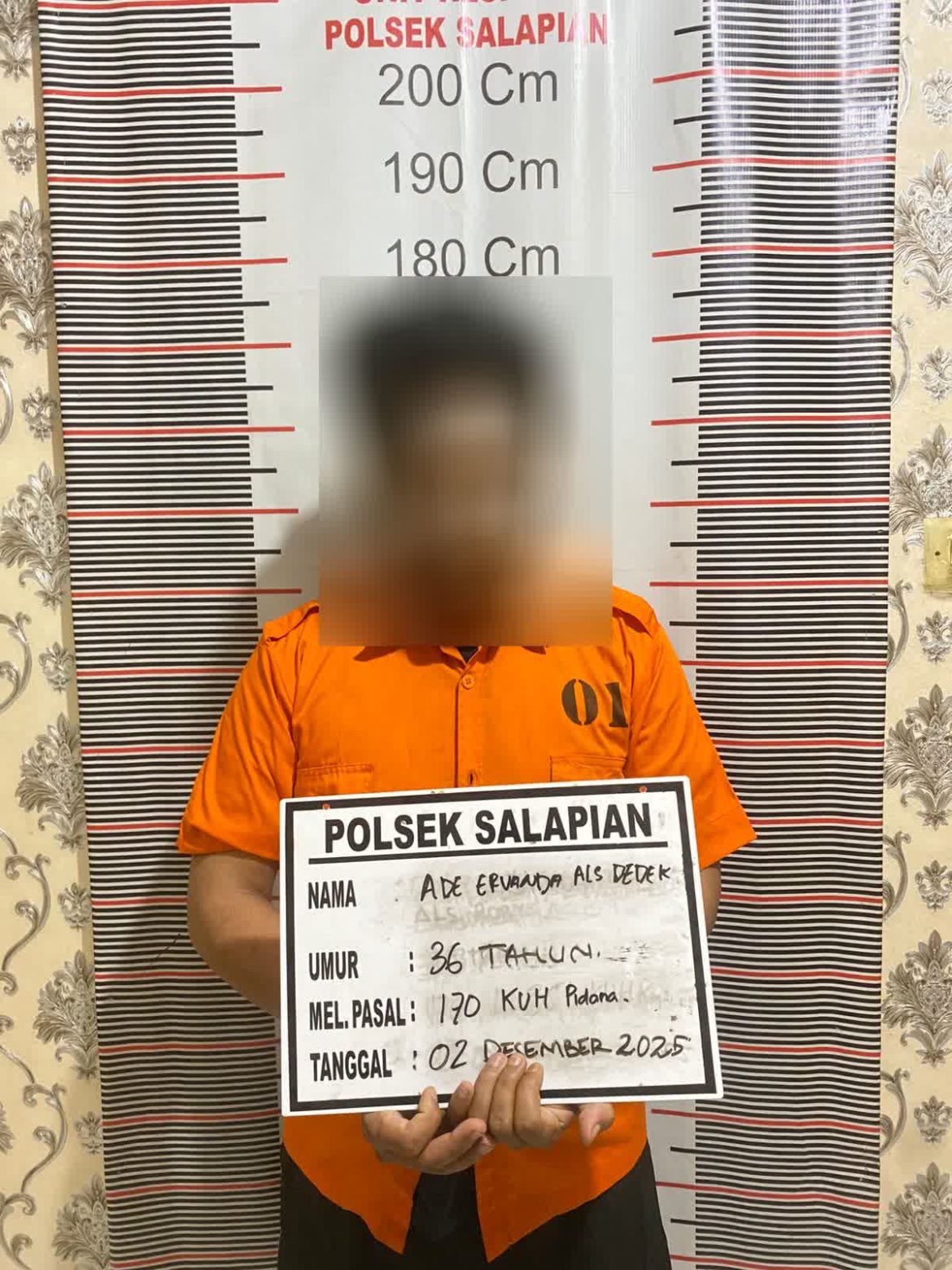 Tindak Pidana Penganiayaan, Polsek Salapian Tangkap Salah Satu Tersangka