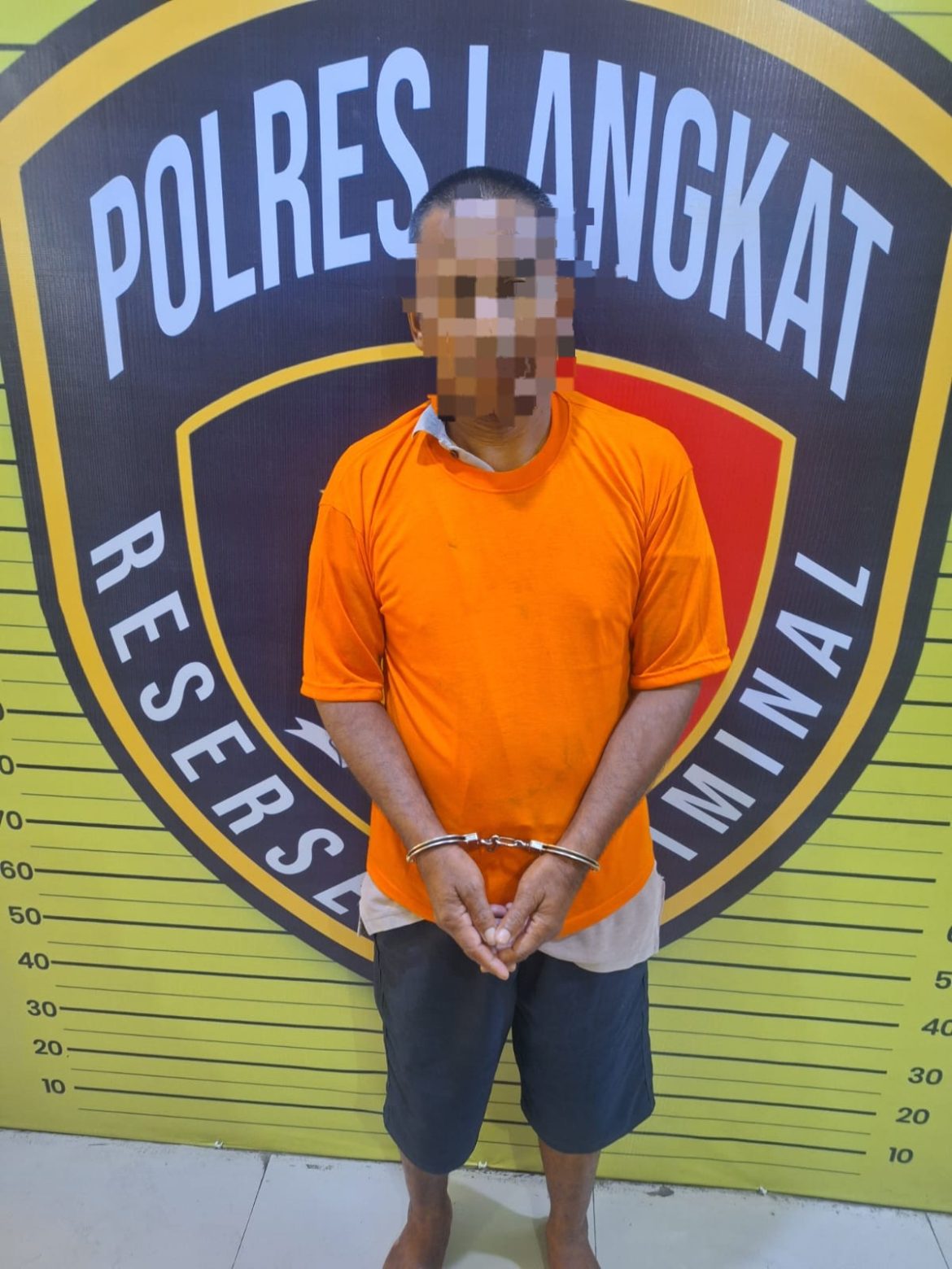 Polres Langkat Amankan Pelaku Percobaan Pencurian dengan Kekerasan di Kecamatan Wampu.