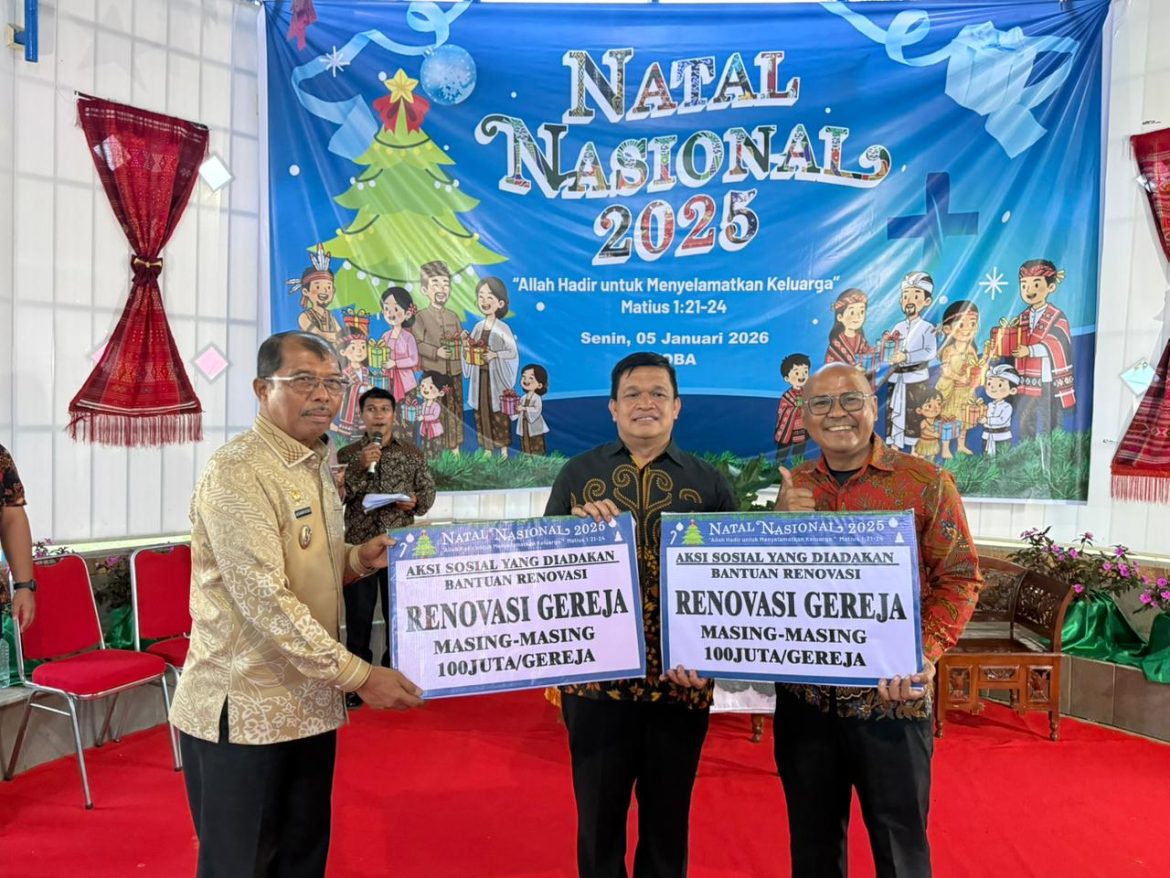 Natal Nasional Digelar di Toba, Panitia Serahkan 4 Jenis Bantuan Sosial