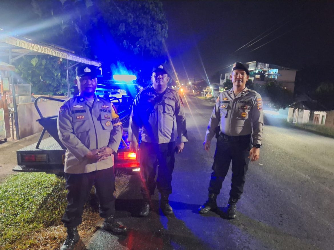 Polsek Pangkalan Susu Gelar Patroli Blue Light, Polres Langkat dan Polsek Jajaran Turut Laksanakan Secara Serentak
