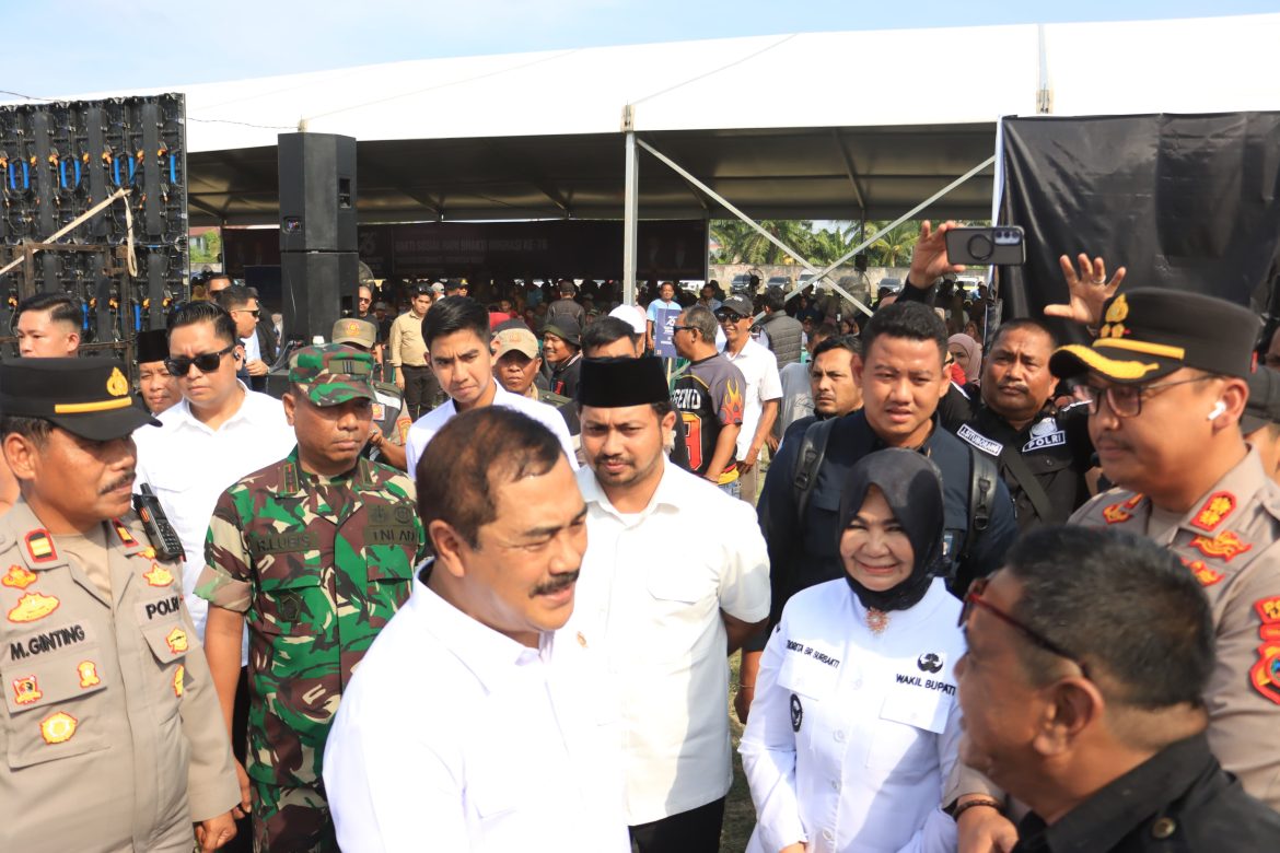 Polres Langkat Amankan Kunjungan Kerja Menteri Imigrasi dan Pemasyarakatan RI di Tanjung Pura.