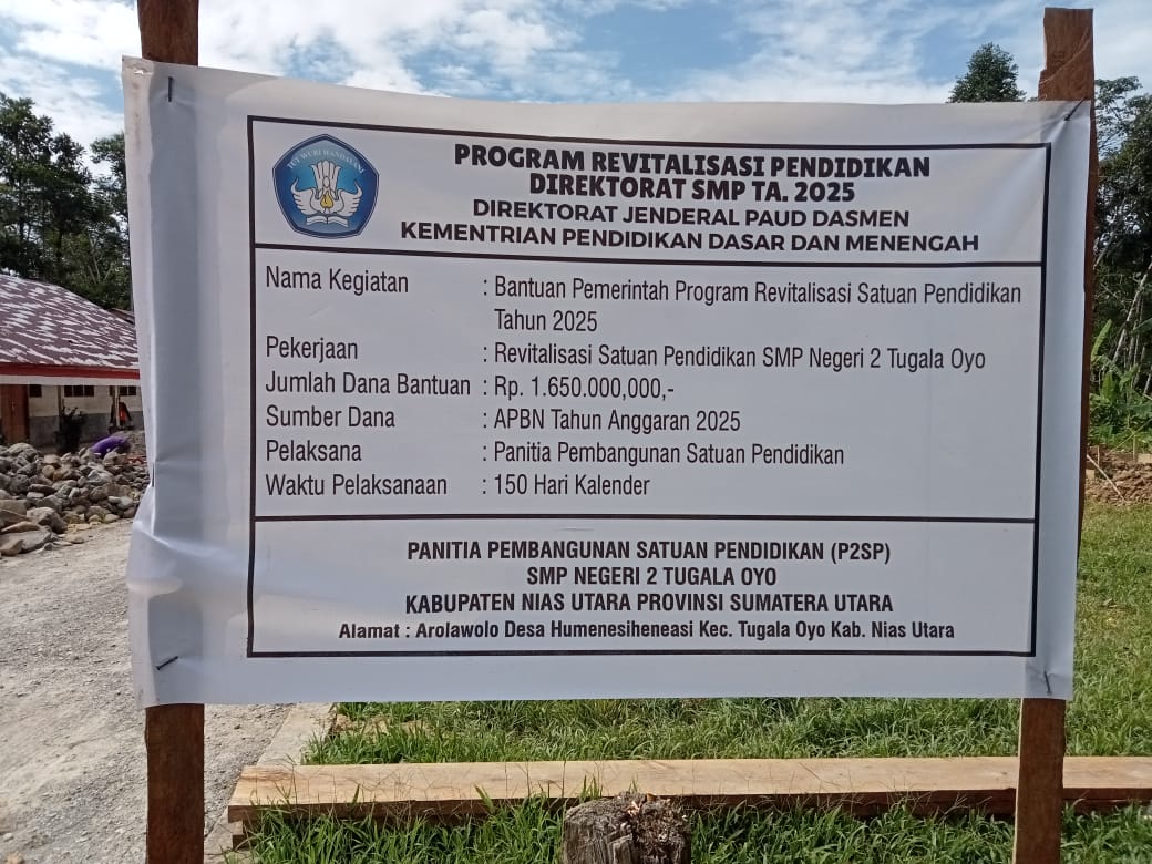 Proyek Revitalisasi SMP Negeri 2 Tugala Oyo Diduga Bermasalah, Warga Minta APH Turun Tangan