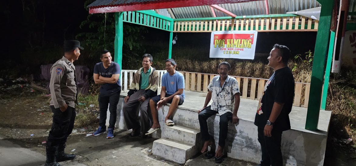 Patroli Malam dan Pengecekan Pos Kamling, Polsek Besitang Sasar Titik Rawan di Sejumlah Wilayah.