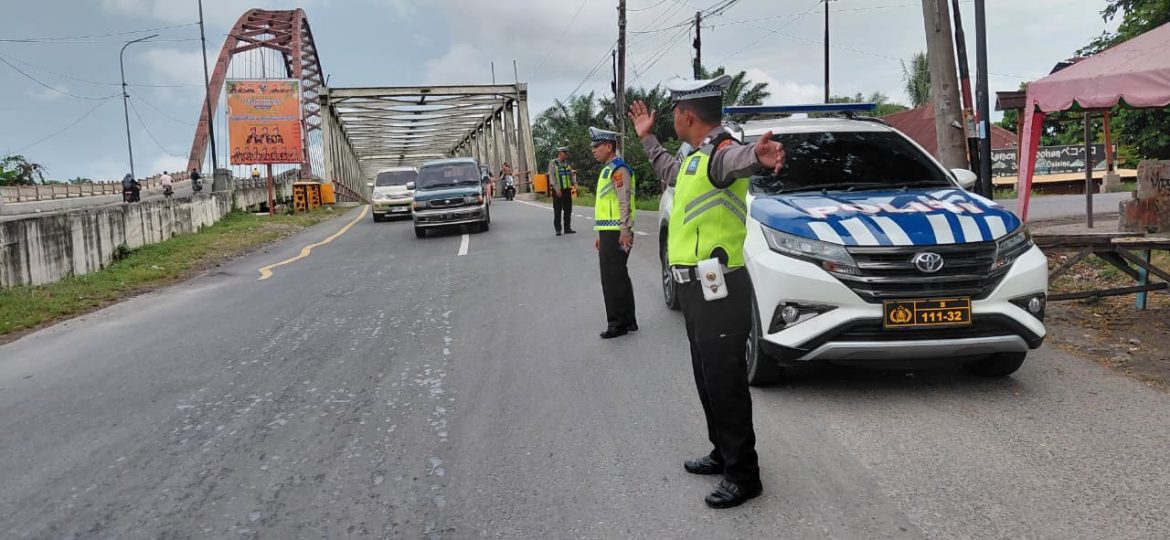 Satlantas Polres Langkat Patroli Jalinsum, Pastikan Arus Lalu Lintas Aman dan Lancar