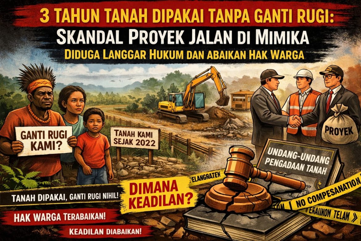 3 Tahun Tanpa Ganti Rugi, Tanah Warga Digunakan: Dugaan Pelanggaran Proyek Jalan di Mimika Menguat