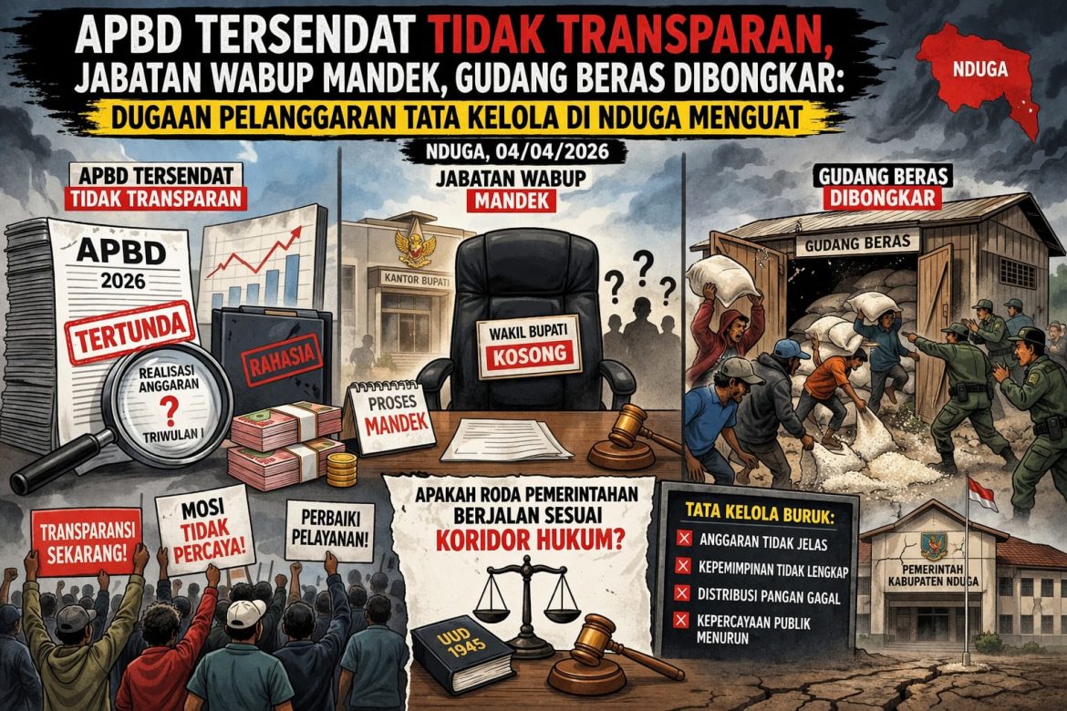 APBD Tersendat, Jabatan Wabup Mandek, Gudang Beras Dibongkar: Dugaan Pelanggaran Tata Kelola di Nduga Menguat