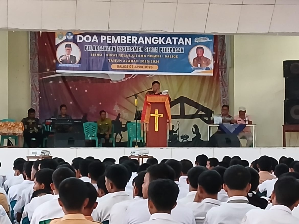 Doa Pemberangkatan Pelaksanaan Assesmen Serta Pelepasan 476 Siswa/Siswi Kelas Xll SMK Negeri 1 Balige