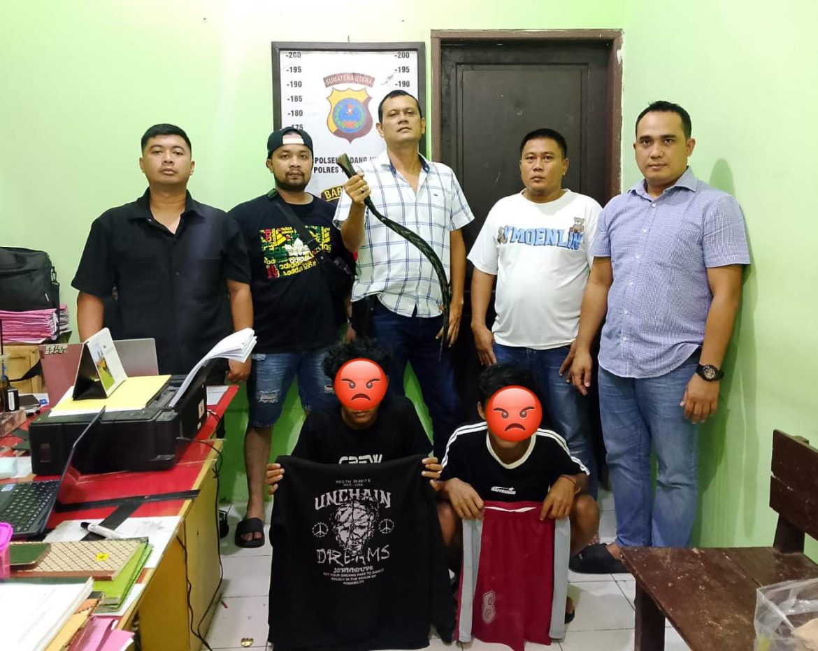 Polsek Padang Hilir Tangkap Dua Pelaku Pembacokan di Jalan Baja dalam 1×24 Jam