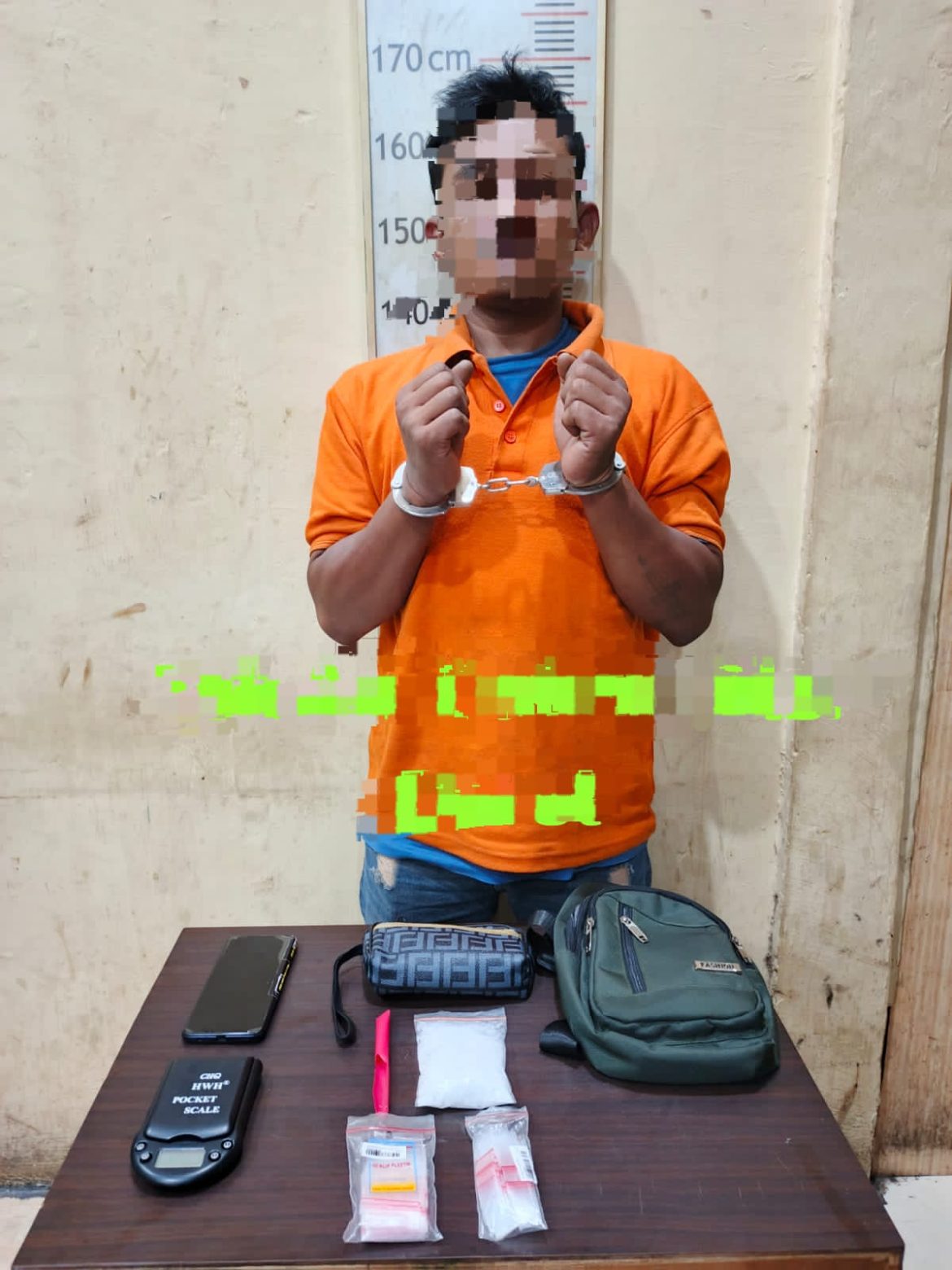 Satresnarkoba Polres Langkat Tangkap Pria Pemilik 64,74 Gram Sabu di Stabat.