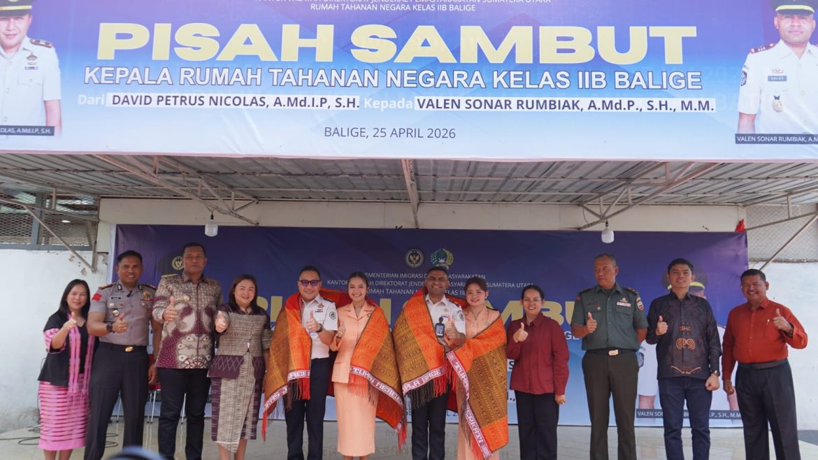 Pisah-Sambut Ka. Rutan Kelas IIBalige  Bupati : Perkuat Tali Silaturahmi dan Koordinasi