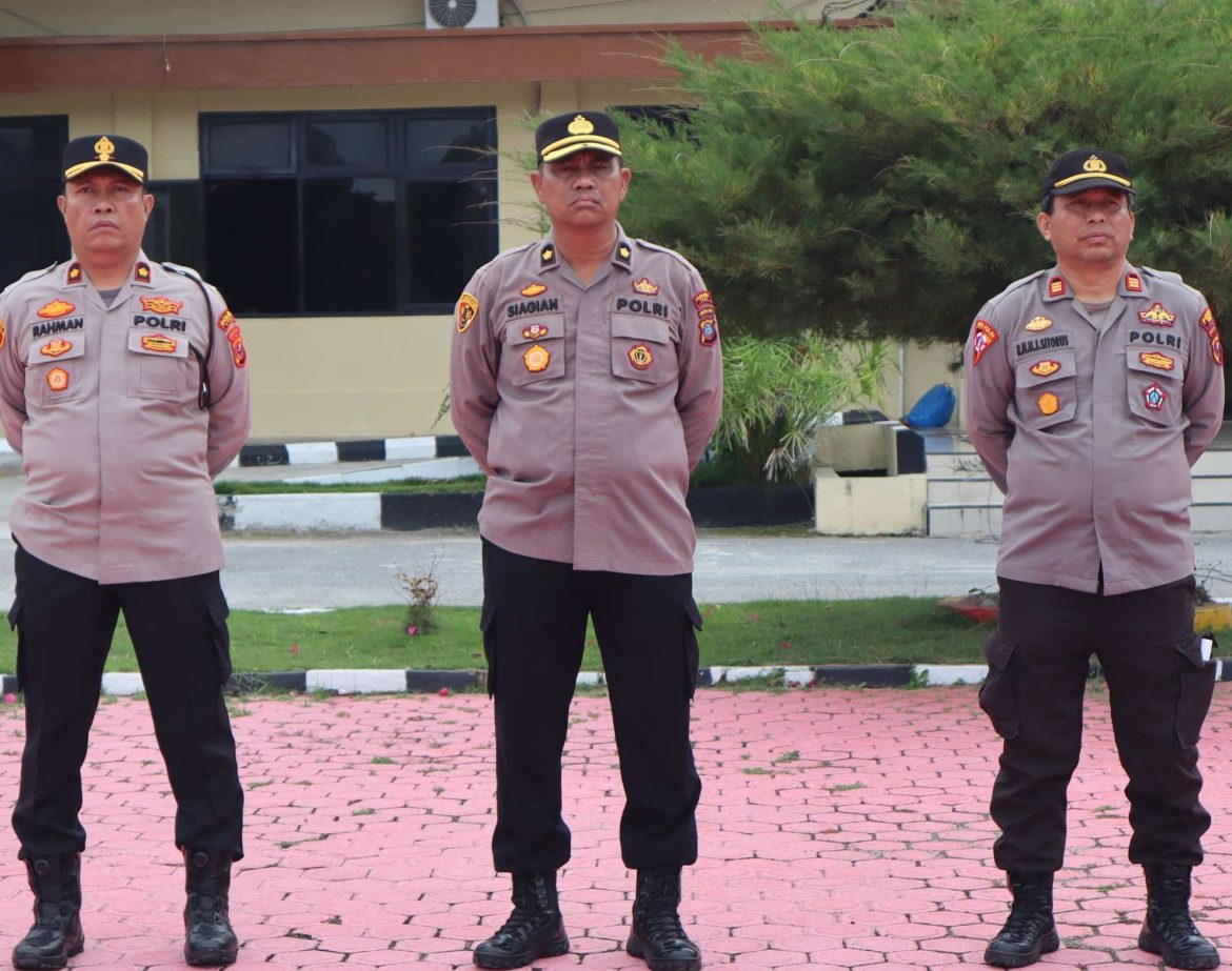APEL SIAGA MAY DAY, KAPOLRES TOBA PIMPIN LANGSUNG, 95 PERSONEL TERLATIH DITERJUNKAN