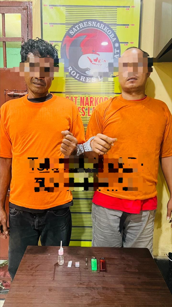 Sat Narkoba Polres Langkat Tindak Lanjuti Laporan Warga, Dua Tersangka Diamankan di Hinai.