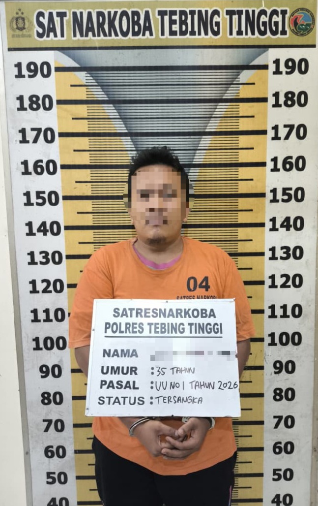 Sat Resnarkoba Polres Tebing Tinggi Kembali Menangkap Residivis di Jalan Simalungun