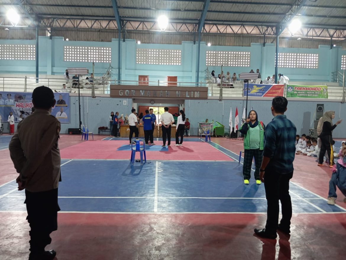 Polres Tebing Tinggi Mengamankan Kejuaraan Taekwondo Open Pelajar Walikota 2026