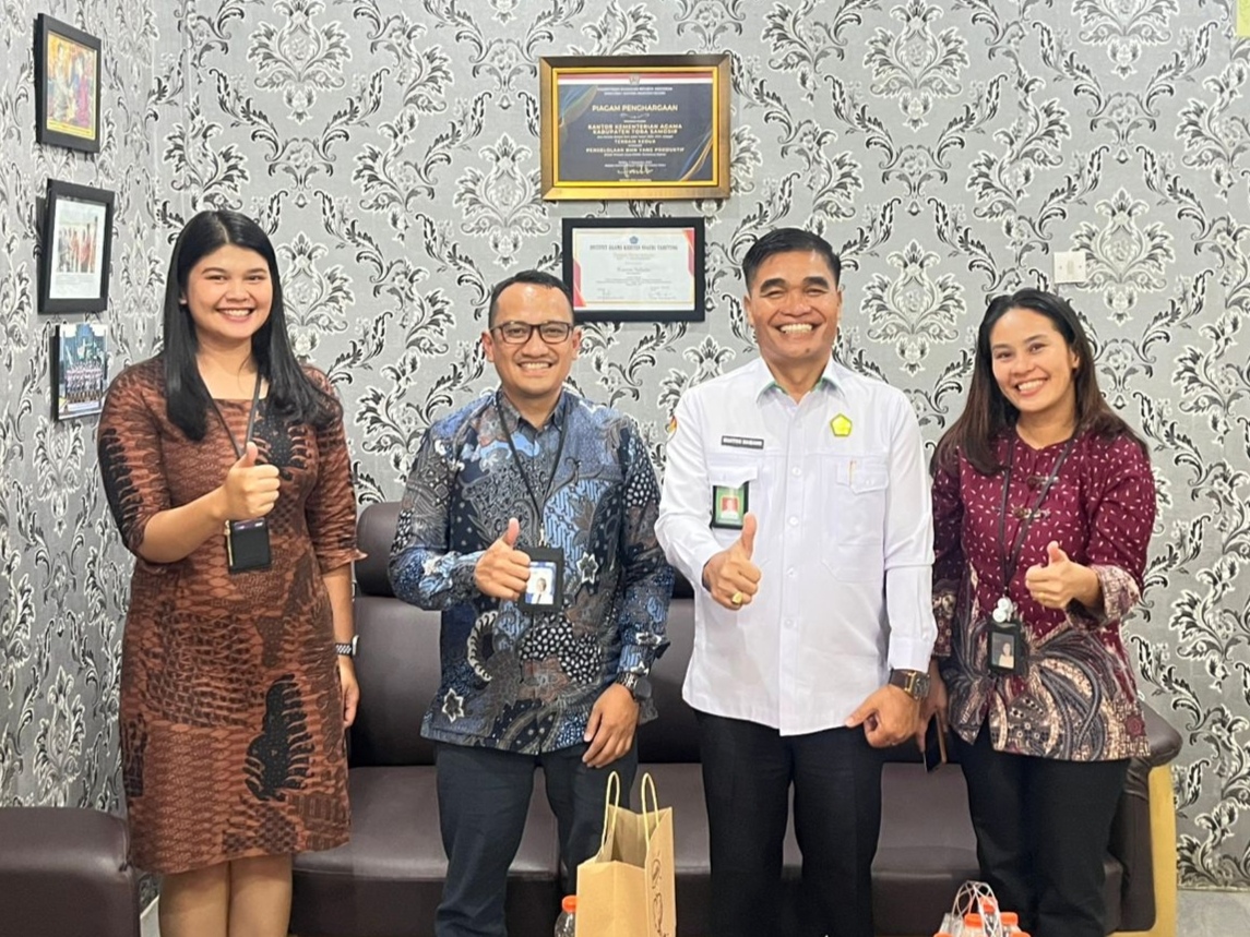 Tingkatkan Layanan Perbankan, BRI Cabang Balige Kunjungi Kemenag Toba dengan Sambutan Hangat