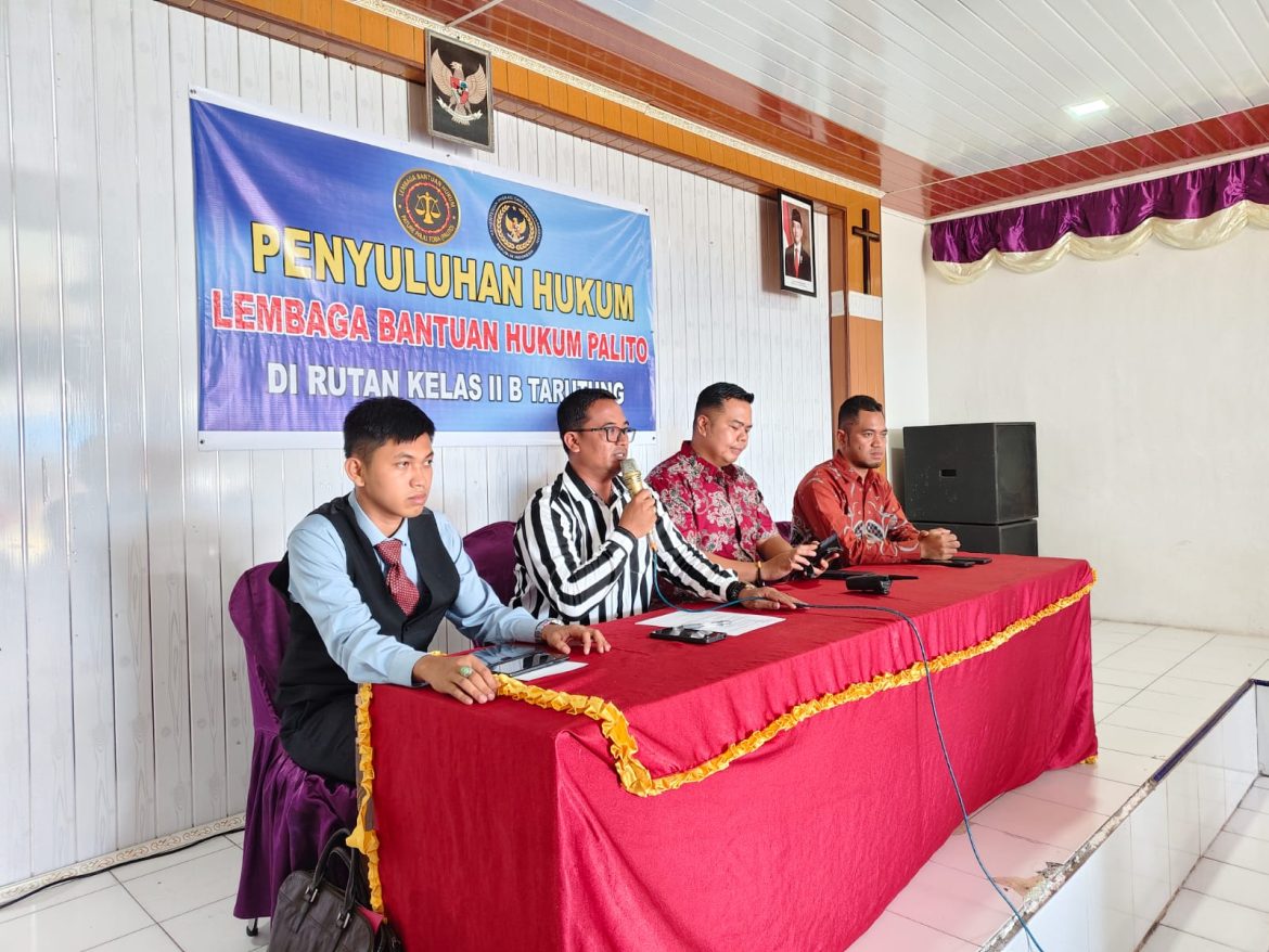 30 Tahanan Antusias Mengikuti Sosialisasi Bantuan Hukum LBH Palito di Rutan Kelas IIB Tarutung