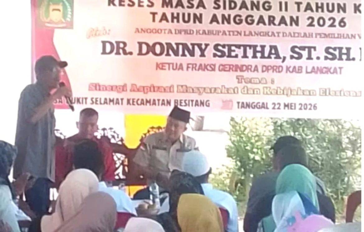 Anggota DPRD Langkat Sekaligus Ketua Fraksi Gerindra Donny Setha Laksanakan Reses di Besitang.