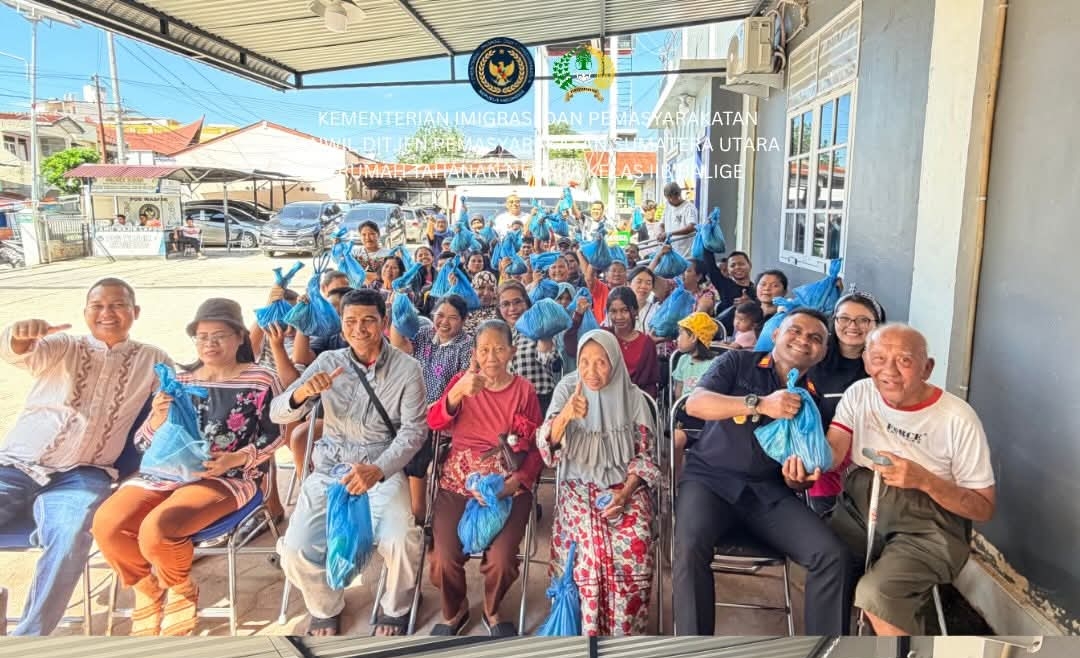 Peduli Sosial dan Jalin Silaturahmi, Rutan Balige Bagi-bagi Daging Kurban Ke Masyaraka
