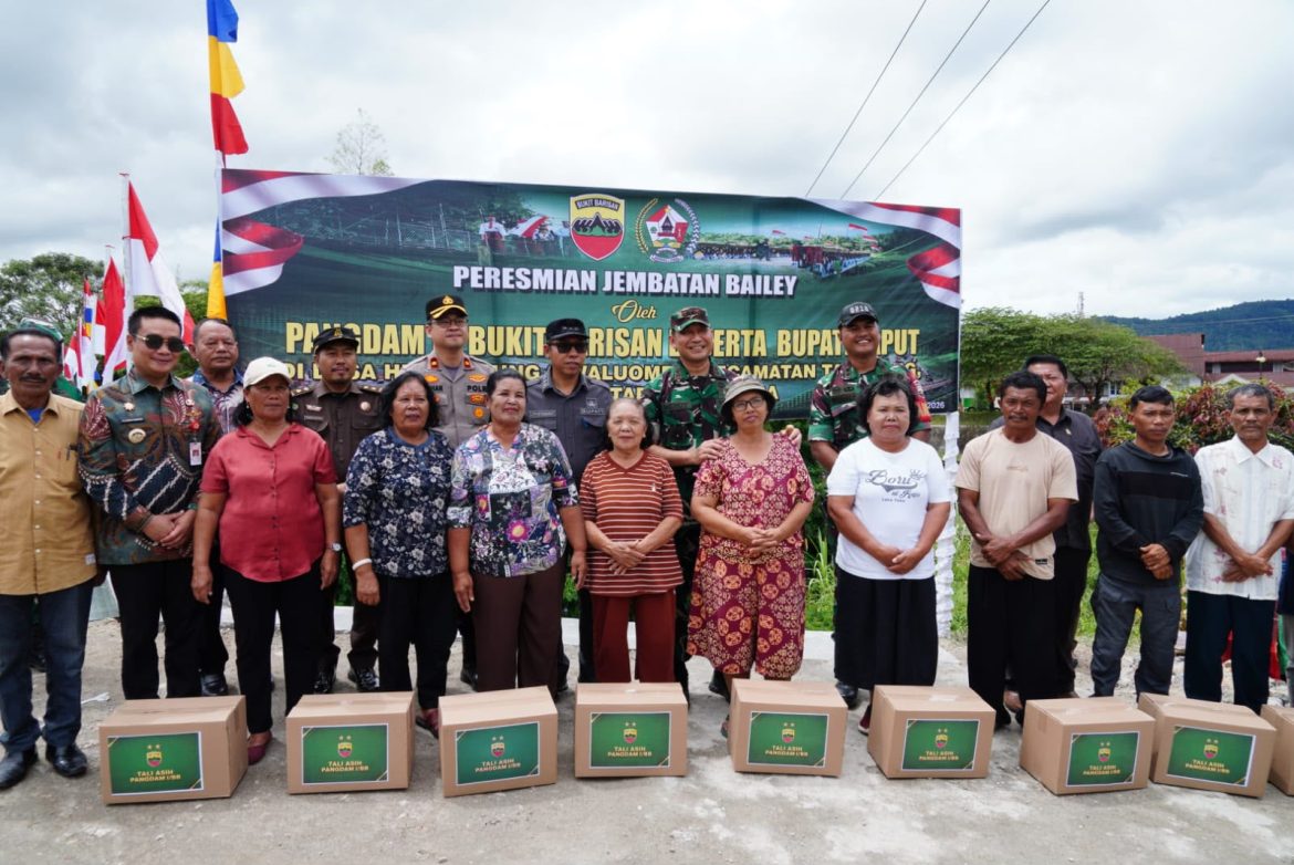 Pangdam I-BB bersama Bupati Tapanuli Utara Resmikan Jembatan Siualuompu, Bukti Kolaborasi Pemerintah-TNI