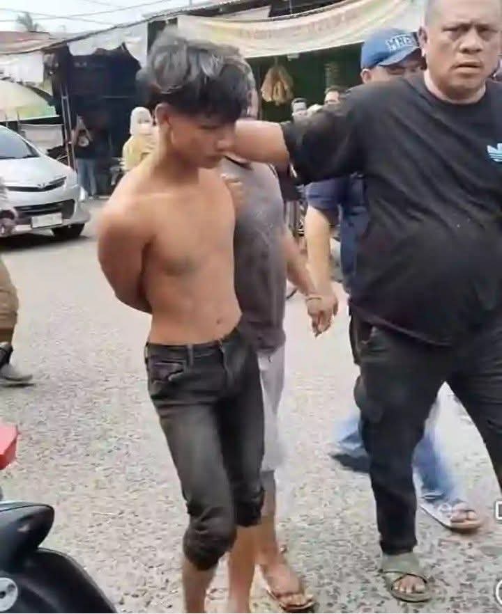 Lagi-Lagi Terduga Pelaku Begal Ditangkap di Kawasan Marelan, Medan.
