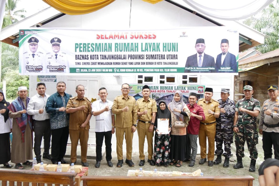 Wali Kota Tanjungbalai Mahyaruddin Salim, Resmikan Rumah Layak Huni Baznas