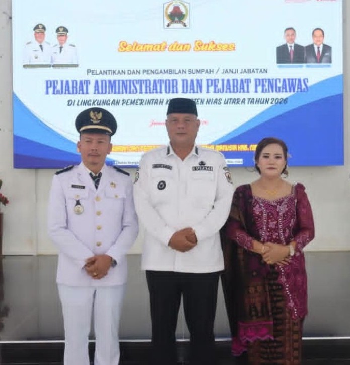 Pemkab Nias Utara Resmi Lantik 7 Pejabat, Wujudkan Tata Kelola Pemerintahan yang Profesional