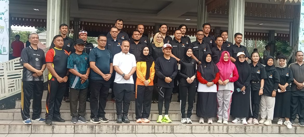 Meriah, HUT Kota Tebing Tinggi ke-109 dan HUT Bhayangkara ke-80 Diwarnai Senam Massal dan Jalan Santai