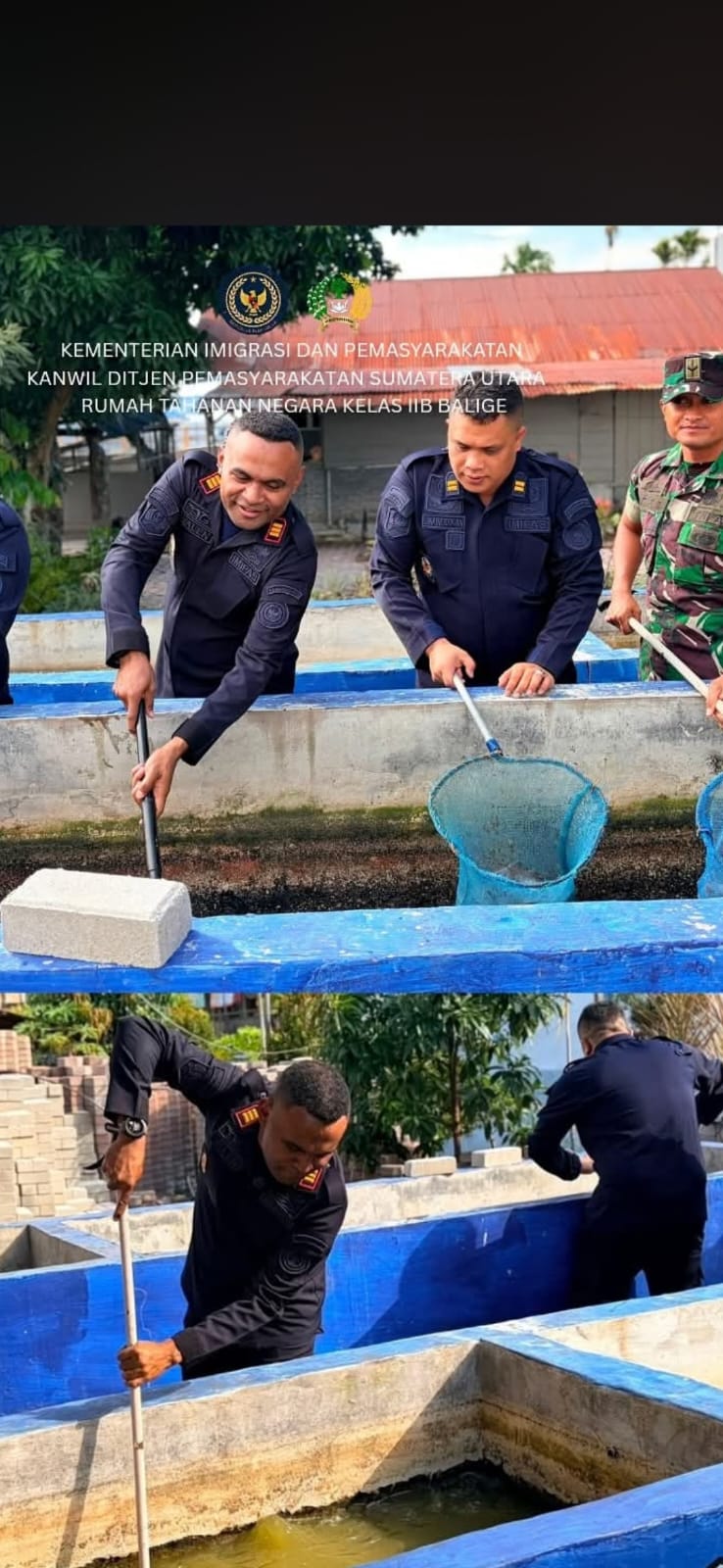 Panen Raya Ikan Lele di Rutan Klas llB Balige, Perkuat Komitmen Mendukung Ketahanan Pangan Nasional