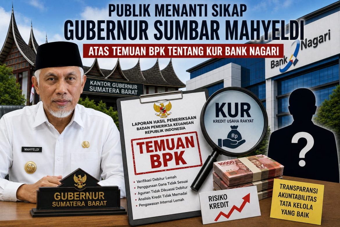 Publik Menanti Sikap Gubernur Sumbar Mahyeldi atas Temuan BPK tentang KUR Bank Nagari