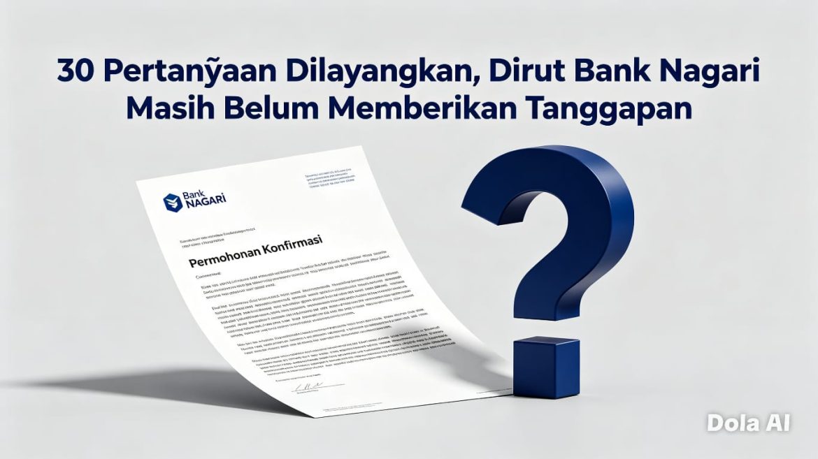 30 Pertanyaan Komfirmasi Dilayangkan, Dirut Bank Nagari Masih Belum Memberikan Tanggapan