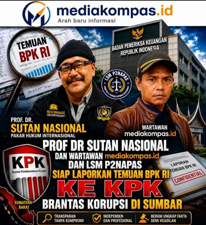 Prof. Dr. Sutan Nasomal: Desak APH Usut Tuntas Temuan BPK KUR Bank Nagari, Tanpa Tebang Pilih di Sumbar 