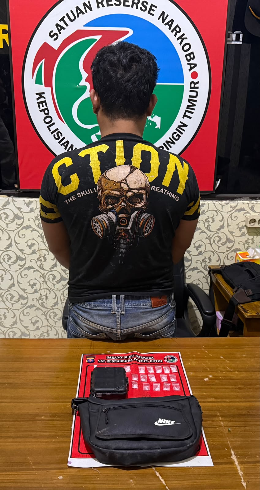 Satresnarkoba Polres Kotim Ringkus pengedar Narkoba di Kawasan Jalan Jenderal Sudirman Km 28, 4,76 Gram Barang Bukti di Amankan