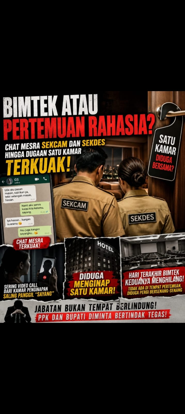 Bukan Sekadar Bimtek? Chat “Sayang”, Video Call dari Penginapan hingga Dugaan Satu Kamar Kini Terkuak ke Publik
