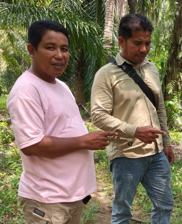 Personel Singa Polsek Tanjung Pura (Ditektip Lingga) Sambangi Dusun IX Pematang Langkat.